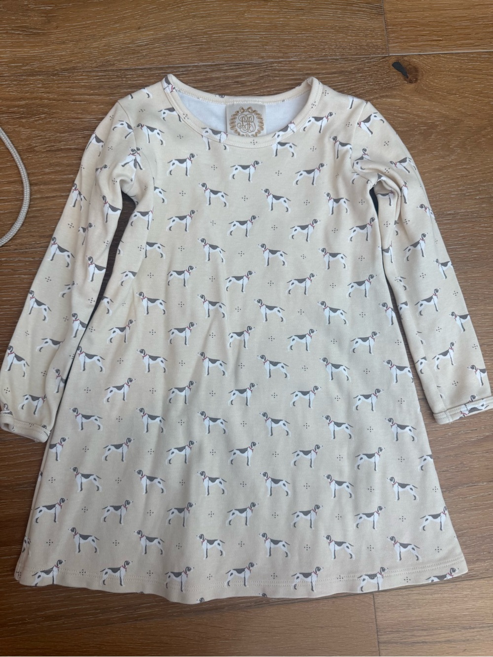 The Beaufort Bonnet Company Cream Dress with Dog Print